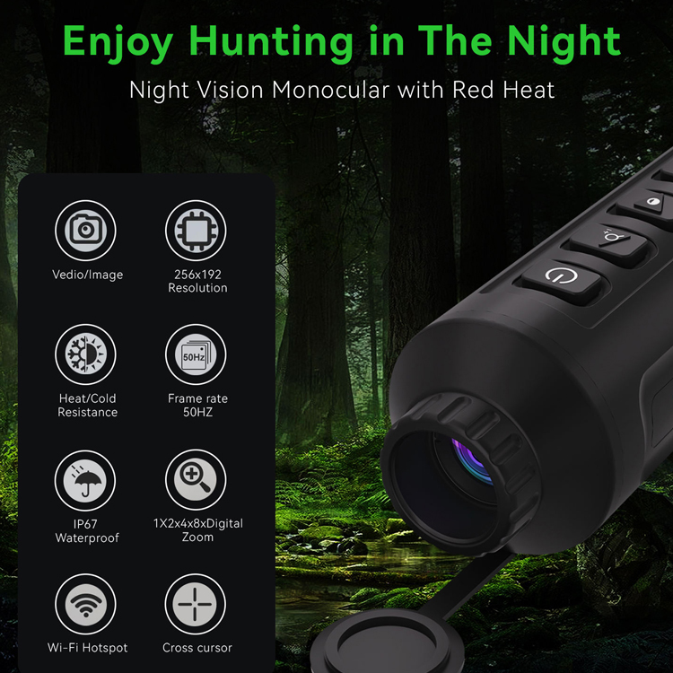 CE210:Resolution 256*192 Night Vision 10mm Handheld Thermal camera Imaging Scope Monocular for Outside - Image 3